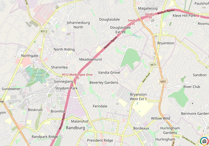 Map location of Vandia Grove